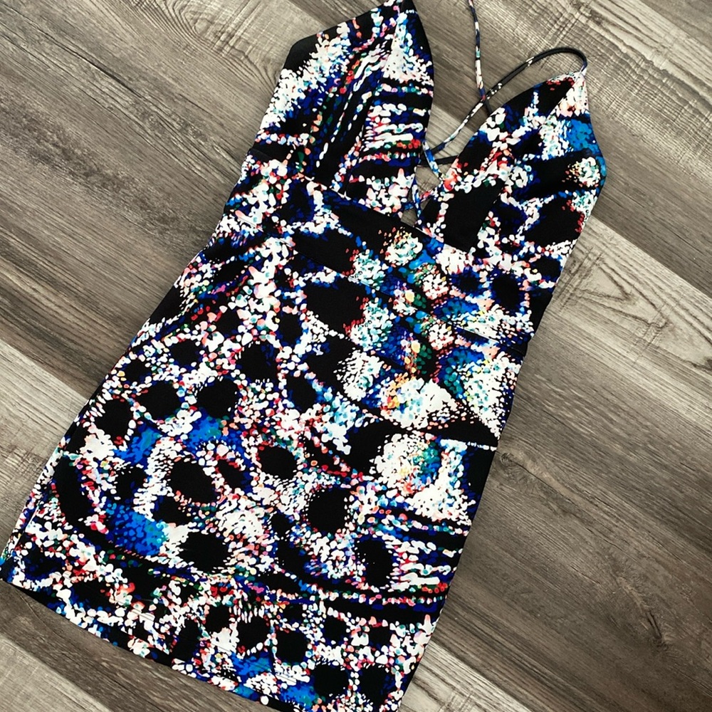 Bebe Multi-color beyond sexy comfy dress!